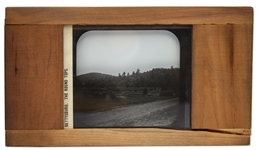 Civil War Magic Lantern Slide -- Showing Little & Big Round Tops at Gettysburg